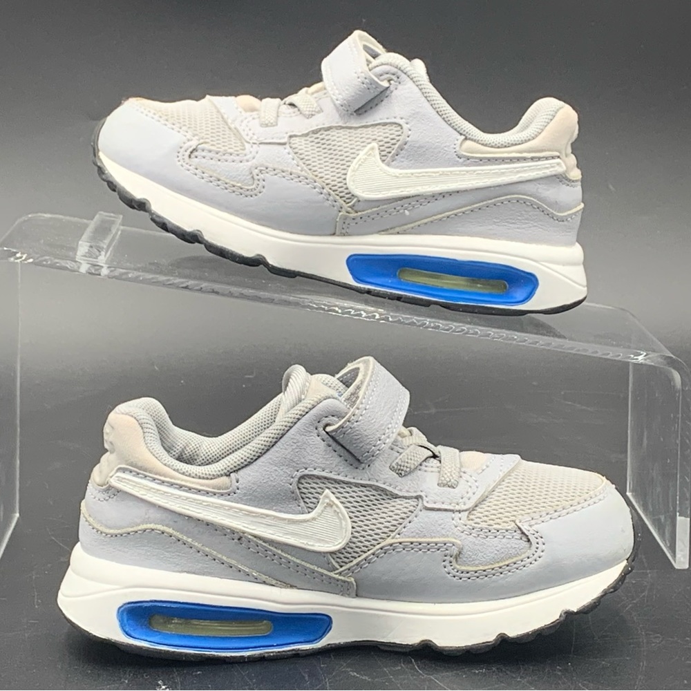 Nike Air Max ST Toddler sz 10c Gray Blue Hook & Loop Closure